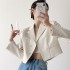 French suit jacket for women in spring, short stature for commuting, versatile and trendy temperament, short jacket top