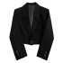 Short black suit jacket for women, Spring and Autumn new 2023 casual high-end design, niche small suit