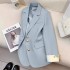 Cream colored suit jacket for women, 2024 spring new Korean version design, niche fashion temperament, commuting small suit