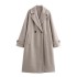 Foreign trade 2024 autumn new coat European and American summer collar long sleeved woolen loose coat niche 3046299