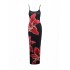 European and American style 2024 summer AliExpress foreign trade women's clothing new sexy suspender flower print slim long dress