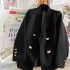 Flip collar suit jacket for women in spring and autumn, new Korean style design with a high-end feel and split fashion casual suit top