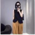 Spring, summer, autumn, V-neck diagonal buckle suit, vest for women, autumn short style, versatile temperament, high-end sense, versatile shoulder, casual women