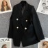 Black suit jacket for women's Spring and Autumn 2022 new Korean version loose internet celebrity casual professional fashion small suit top