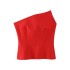 2023 Spring New Women's Clothing Solid Color Asymmetric Tight Underwear Style strapless Top for Foreign Trade