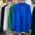 Klein blue suit jacket for women 2022 spring new Korean version loose casual temperament high-end suit top