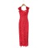 Foreign Trade 2025 Spring New Women's Sexy Hollow Bow Hollow Slimming Long Sleeve Dress Dress