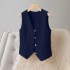 2024 new suit, vest, women's spring and autumn outfit, camisole jacket, high-end feeling, small short top