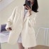 Small top, black suit jacket, women's 2024 new spring and autumn Korean version, casual, comfortable and high-end suit