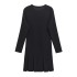 Foreign Trade 2024 Winter New Style Stylish Hooded Round Neck Long Sleeve Wide Fold Short Knitted Dress 3859126