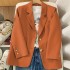 Suit jacket for women, spring new Korean version, classic two button style, orange loose casual, internet famous small suit for women