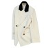 Off white Korean style design sense suit jacket for women in the spring of 2024, with a high-end casual style and explosive street small suit