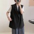 Black women's suit, small commuting vest jacket, women's 2024 Spring and Autumn new design, niche design, shoulder clip