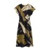 Foreign Trade 2024 Autumn New Women's Clothing European and American Style Elegant Silk Texture Printed Dress 9112242