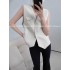 2024 Spring and Autumn New Suit Vest Women's Sleeveless Versatile Tank Top, niche high-end design sense, slimming vest for women outside