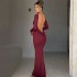 2023 Foreign Trade Amazon Europe and America Ins slim fit long sleeved backless sexy hip hugging dress wholesale one piece hair replacement