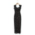 Foreign Trade 2025 Spring New Women's Sexy Hollow Bow Hollow Slimming Long Sleeve Dress Dress