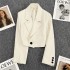 Short black suit jacket for women, Spring and Autumn new 2023 casual high-end design, niche small suit