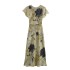 Foreign Trade 2024 Autumn New Women's Clothing European and American Style Elegant Silk Texture Printed Dress 9112242