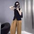 Spring, summer, autumn, V-neck diagonal buckle suit, vest for women, autumn short style, versatile temperament, high-end sense, versatile shoulder, casual women