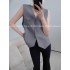 2024 Spring and Autumn New Suit Vest Women's Sleeveless Versatile Tank Top, niche high-end design sense, slimming vest for women outside