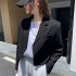 2024 spring new goddess style high-end niche design short suit women's jacket casual suit top