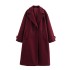 Foreign trade 2024 autumn new coat European and American summer collar long sleeved woolen loose coat niche 3046299