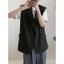 Black women's suit, small commuting vest jacket, women's 2024 Spring and Autumn new design, niche design, shoulder clip