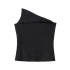 2023 Spring New Women's Clothing Solid Color Asymmetric Tight Underwear Style strapless Top for Foreign Trade