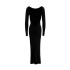 2023 Foreign Trade Amazon Europe and America Ins slim fit long sleeved backless sexy hip hugging dress wholesale one piece hair replacement