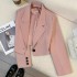 Short suit jacket for women in spring and autumn, new small and high-end design, versatile cross-border suit jacket for women