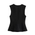 Foreign trade 2024 winter new short skirt style top European and American style round neck solid color loose fitting pullover design 2035552