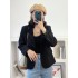 Black short suit jacket for petite women, 2023 Spring and Autumn new style women's top, high-end texture formal suit