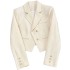 Off white ultra short suit jacket for women, autumn 2023 new item, small and stylish design, versatile suit