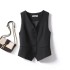 Suit vest, women's vest, 2023 Spring and Autumn new slim fit, layered outer outfit, women's style, shoulder, black short vest