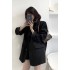 Small top, black suit jacket, women's 2024 new spring and autumn Korean version, casual, comfortable and high-end suit