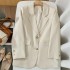 Suit jacket for women, spring new Korean version, classic two button style, orange loose casual, internet famous small suit for women