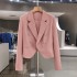 New white French style short suit jacket for women in spring and autumn of 2025, with a light mature and fragrant texture, suitable for foreign trade