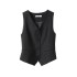 Suit vest, women's vest, 2023 Spring and Autumn new slim fit, layered outer outfit, women's style, shoulder, black short vest