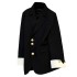 Black suit jacket for women, 2024 spring new Korean version, with a niche design sense. This year's popular temperament is slimming suit