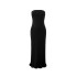 2024 Foreign Trade Women's Clothing Wholesale European and American Sexy Spicy Girl strapless, slim fit, wrapped buttocks, black fungus edge wave side length dress