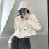 Chic retro short black suit jacket for women 2024 spring and autumn season new high-end Korean version casual suit