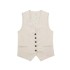 2023 Summer New Products for Foreign Trade: Cross border Women's Clothing in Europe and America, Linen Blended Vest and Shorts Set