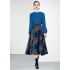 Real shot Korean style fashion pullover long sleeved sweater+English style woolen skirt two-piece set