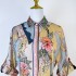 Real time spot Australian niche 2025 spring/summer new seaside resort tropical printed shirt+half skirt two-piece set