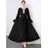 Factory direct sales of Miyake wrinkled ostrich gross weight handmade diamond evening dress pleated dress