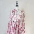 Real shot spot 2025 new high-end lace patchwork sweet printed ruffle edge irregular dress for socialites