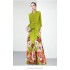 Factory direct sales of Miyake pleated bat sleeve lace up short jacket+fashionable printed pleated skirt