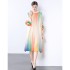 Factory direct sales of Miyake pleated heavy industry plate flower pleated printed dress 9863 short style