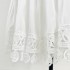 Real time spot new French high-end style niche embroidered hollow out shirt+elastic waist large swing skirt set